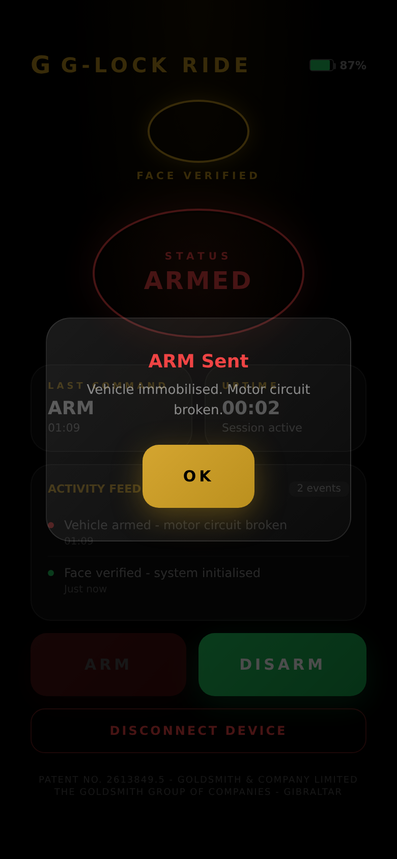 Armed status dashboard